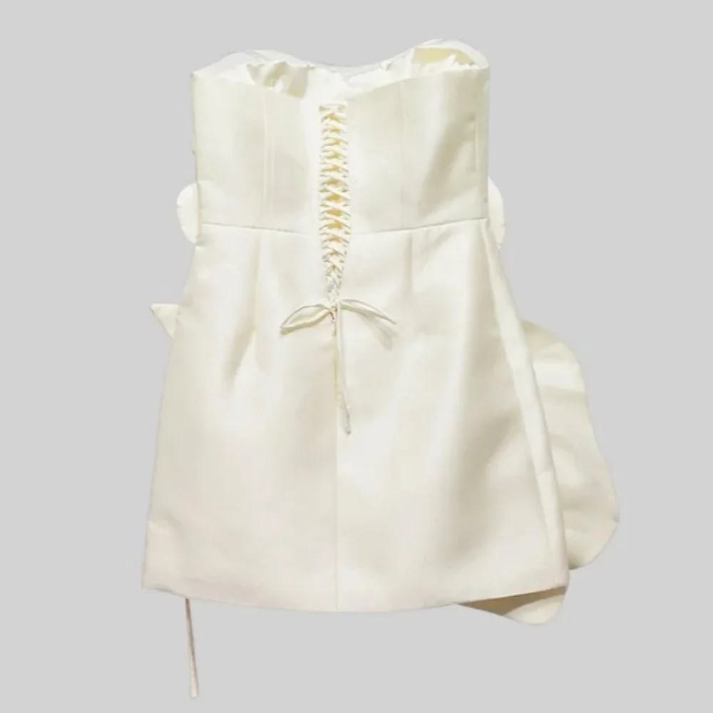 Sierra Darien Voluminous Flower Design Strapless Dress - Ivoire/Ivory S/M, NEW ✨ - Picture 7 of 12